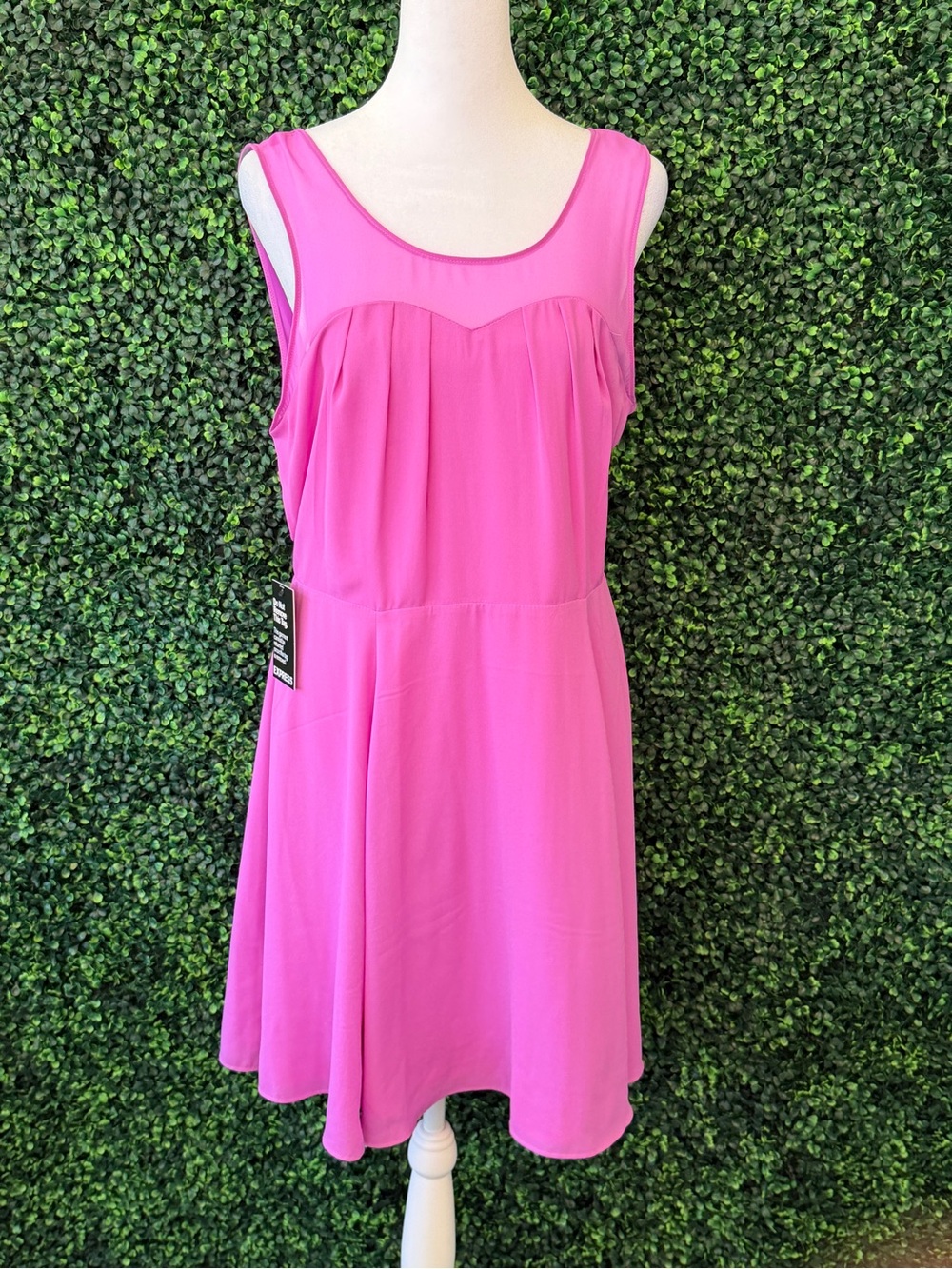 NWT Express Sweetheart Mesh Fuchsia Adorable Dress